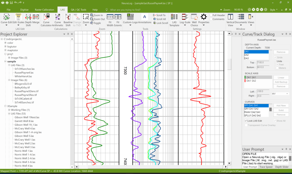 NeuraLog LAS File Editing