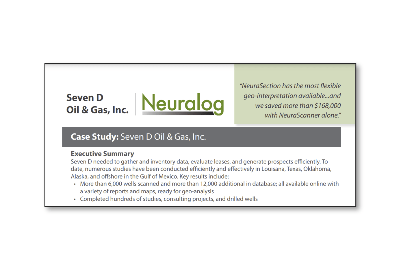 Seven D Oil & Gas Case Study