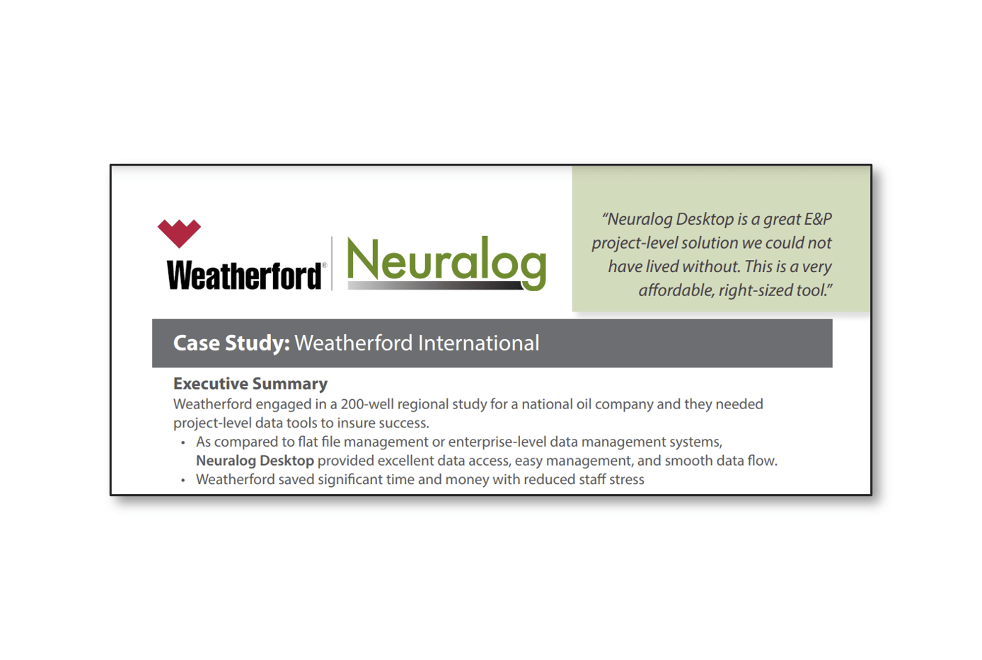 Weatherford Case Study