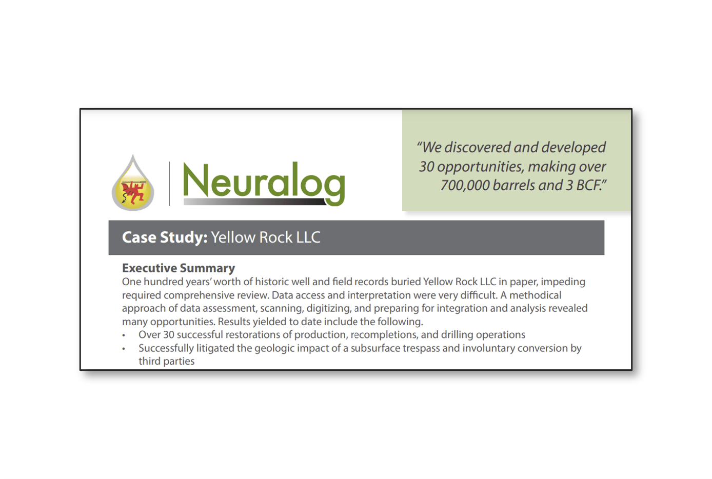 Yellow Rock Case Study